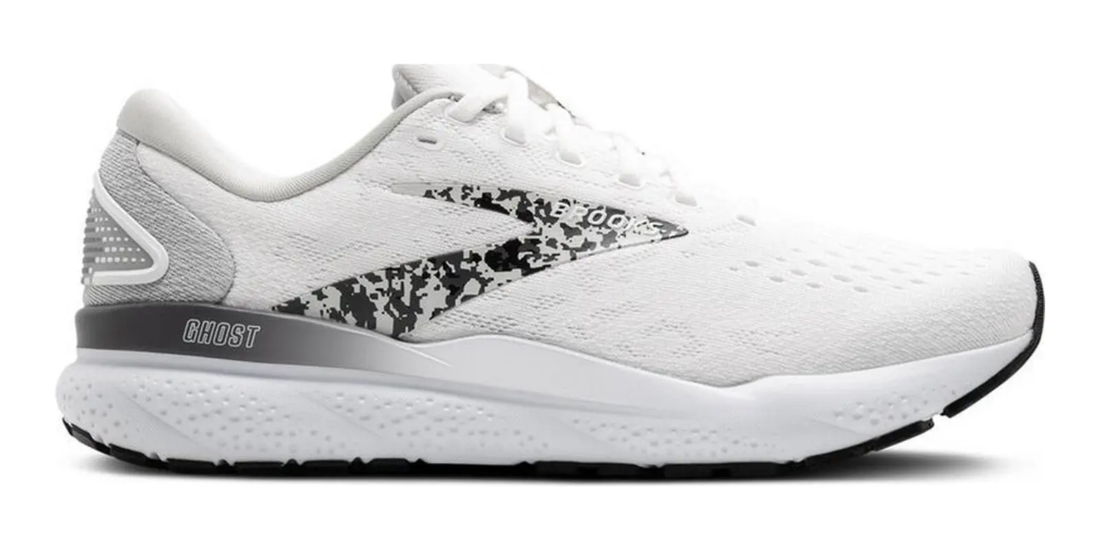Brooks Ghost 16 in White / Oyster / Lava