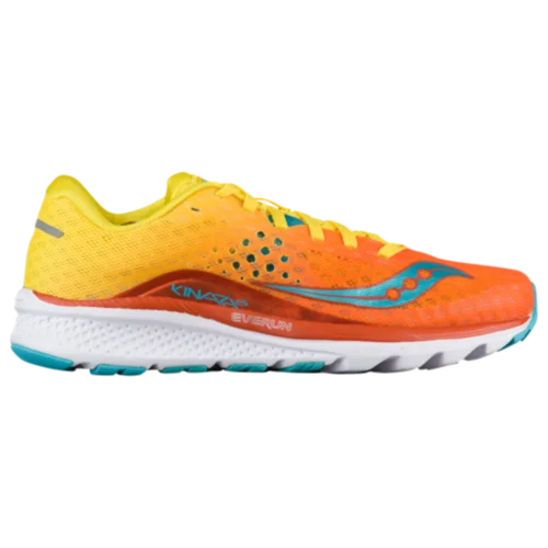 Saucony Kinvara 8 in Orange / Yellow / Blue