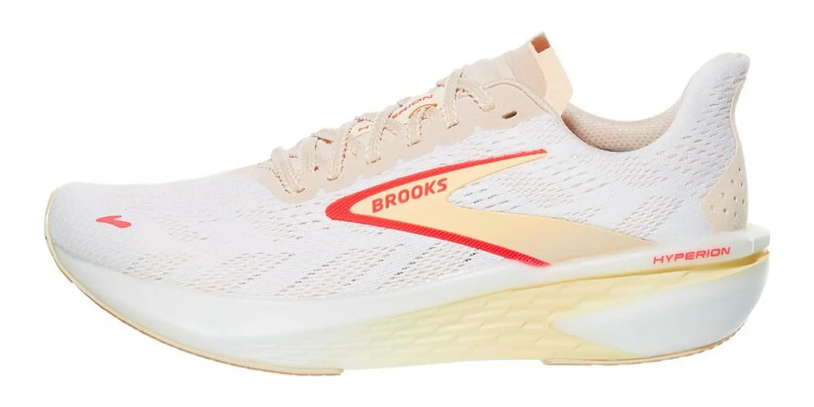 Brooks Hyperion 2 in White / Peach / Coral