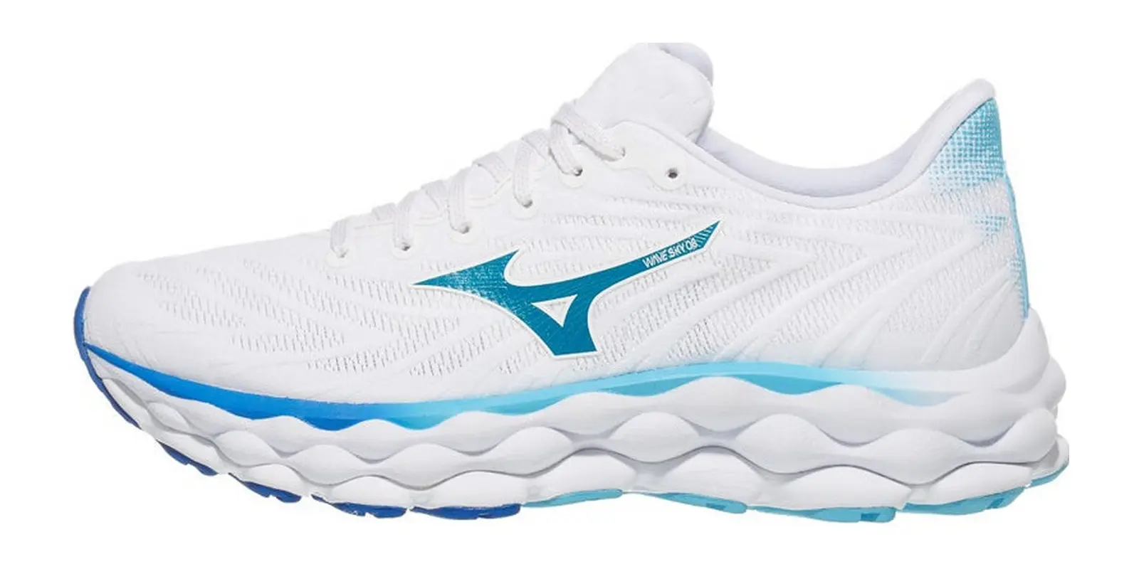 Mizuno Wave Sky 8 in Whitemercury