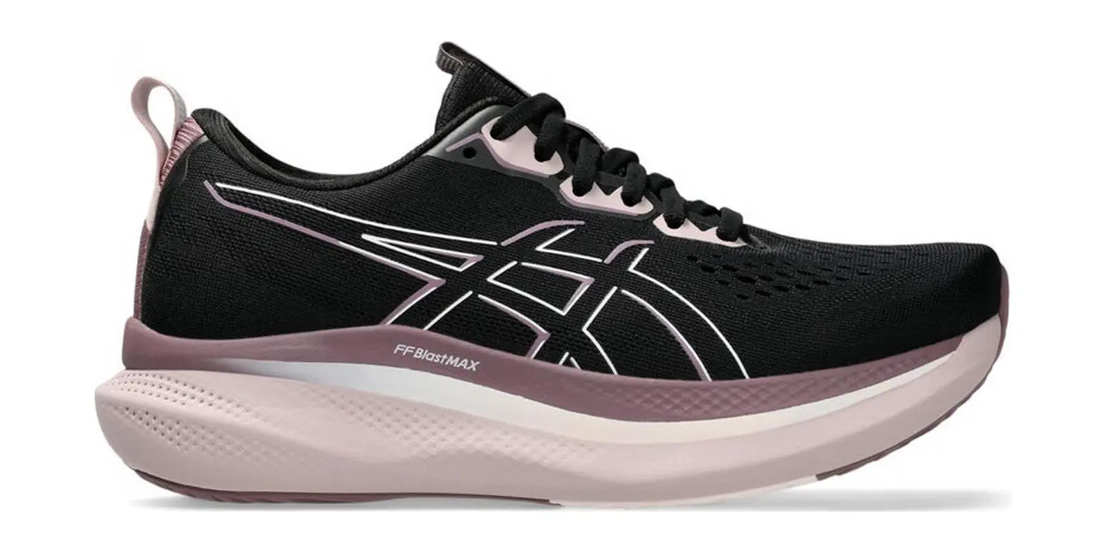 ASICS GlideRide Max in Black / Pale