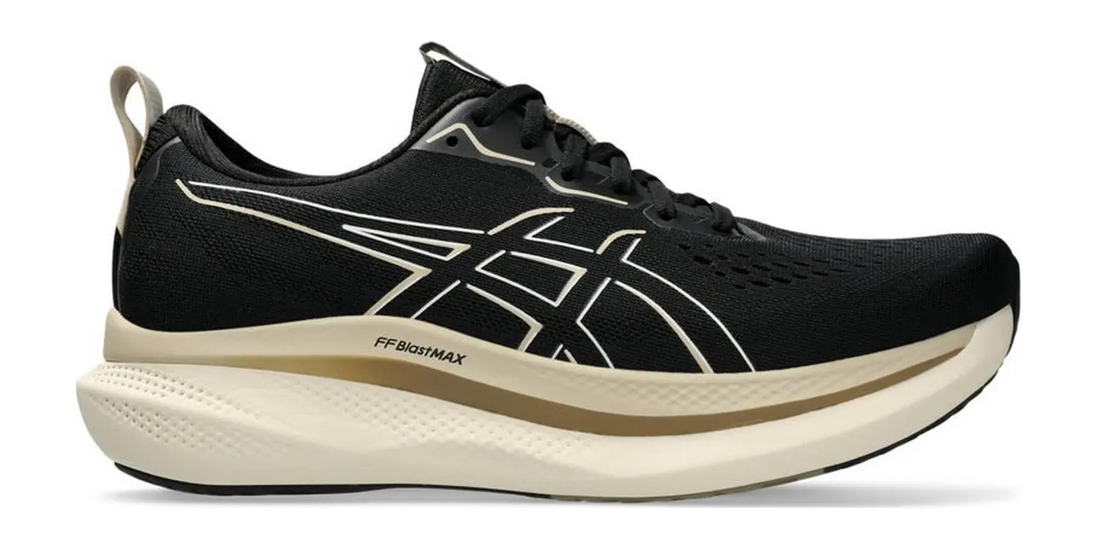 ASICS GlideRide Max in Blackoatmeal
