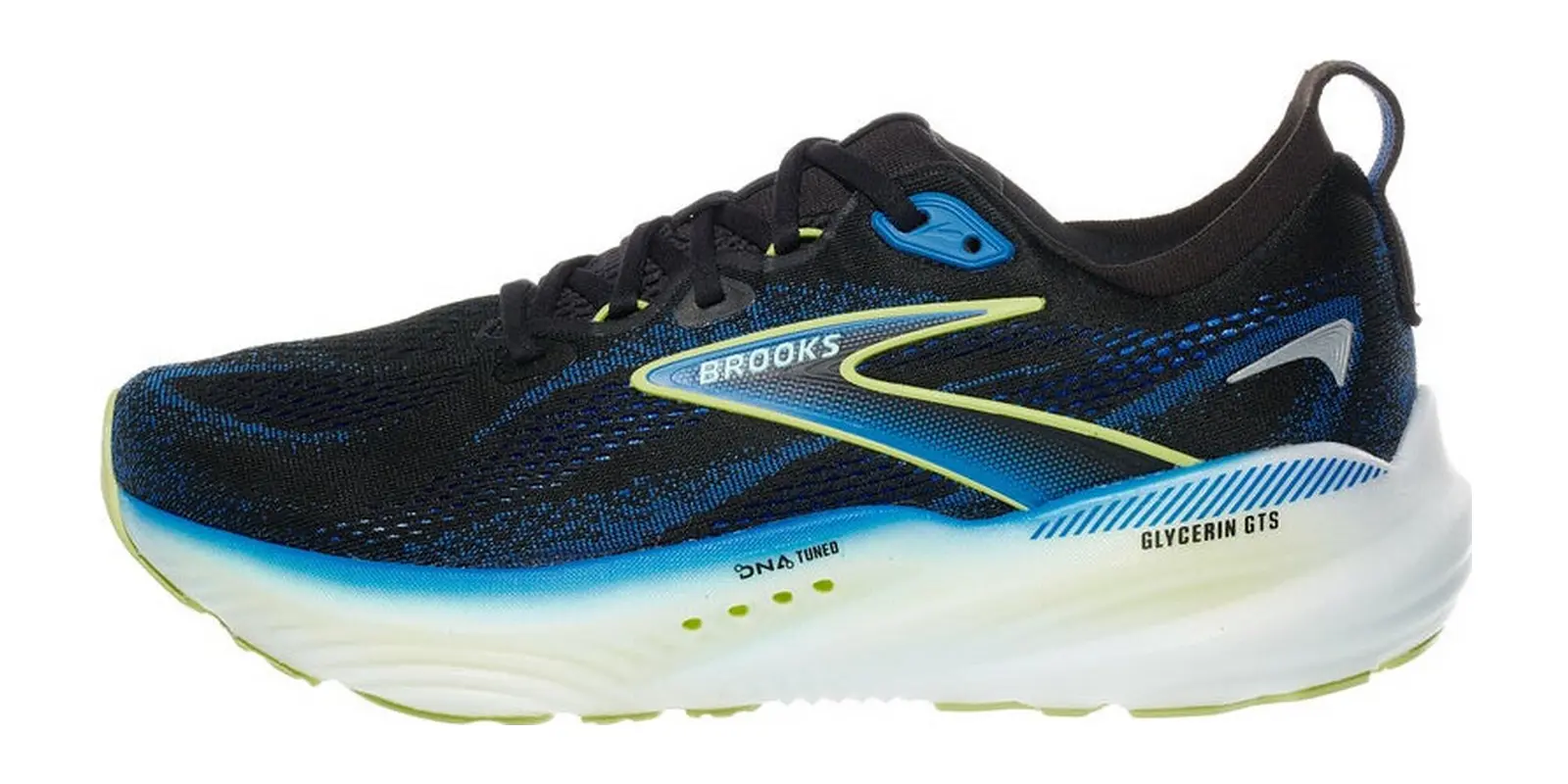 Brooks Glycerin GTS 22 in Black / Cobalt / Yellow