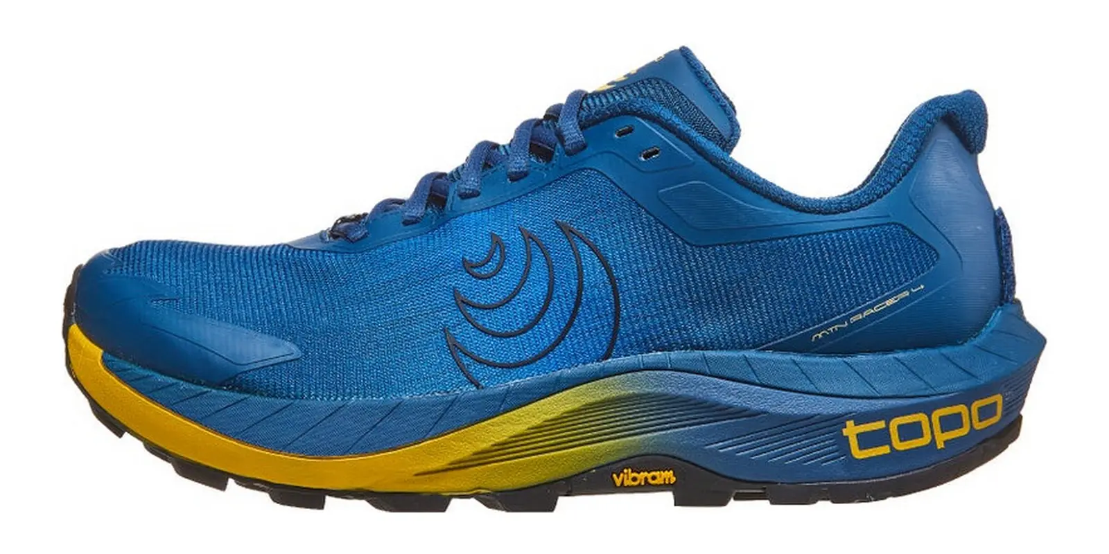 Topo Athletic MTN Racer 4 in Navy / Orange