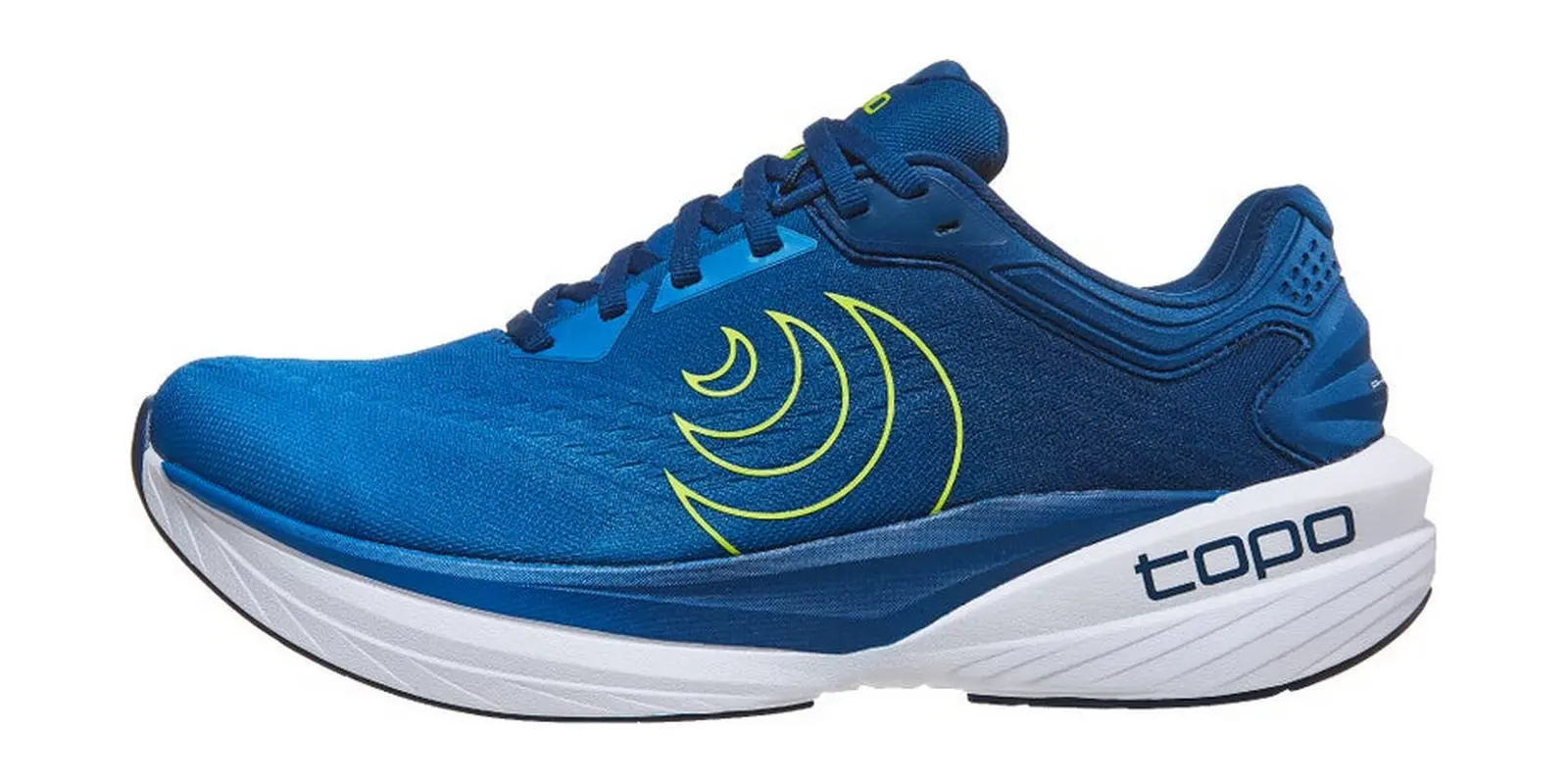 Topo Athletic Phantom 4 in Blue / Lime