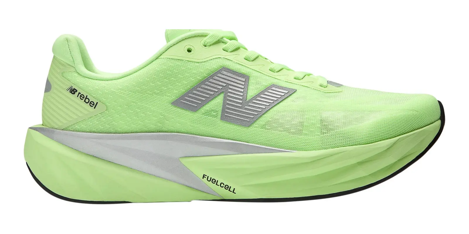 New Balance FuelCell Rebel v5 in Green / Silver