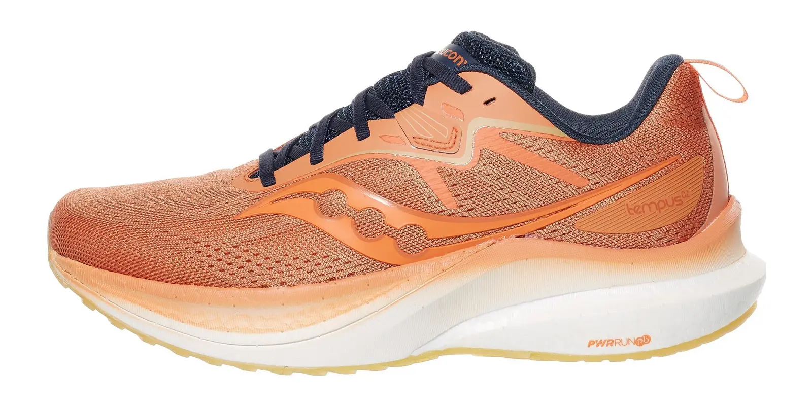 Saucony Tempus in White / Cayenne