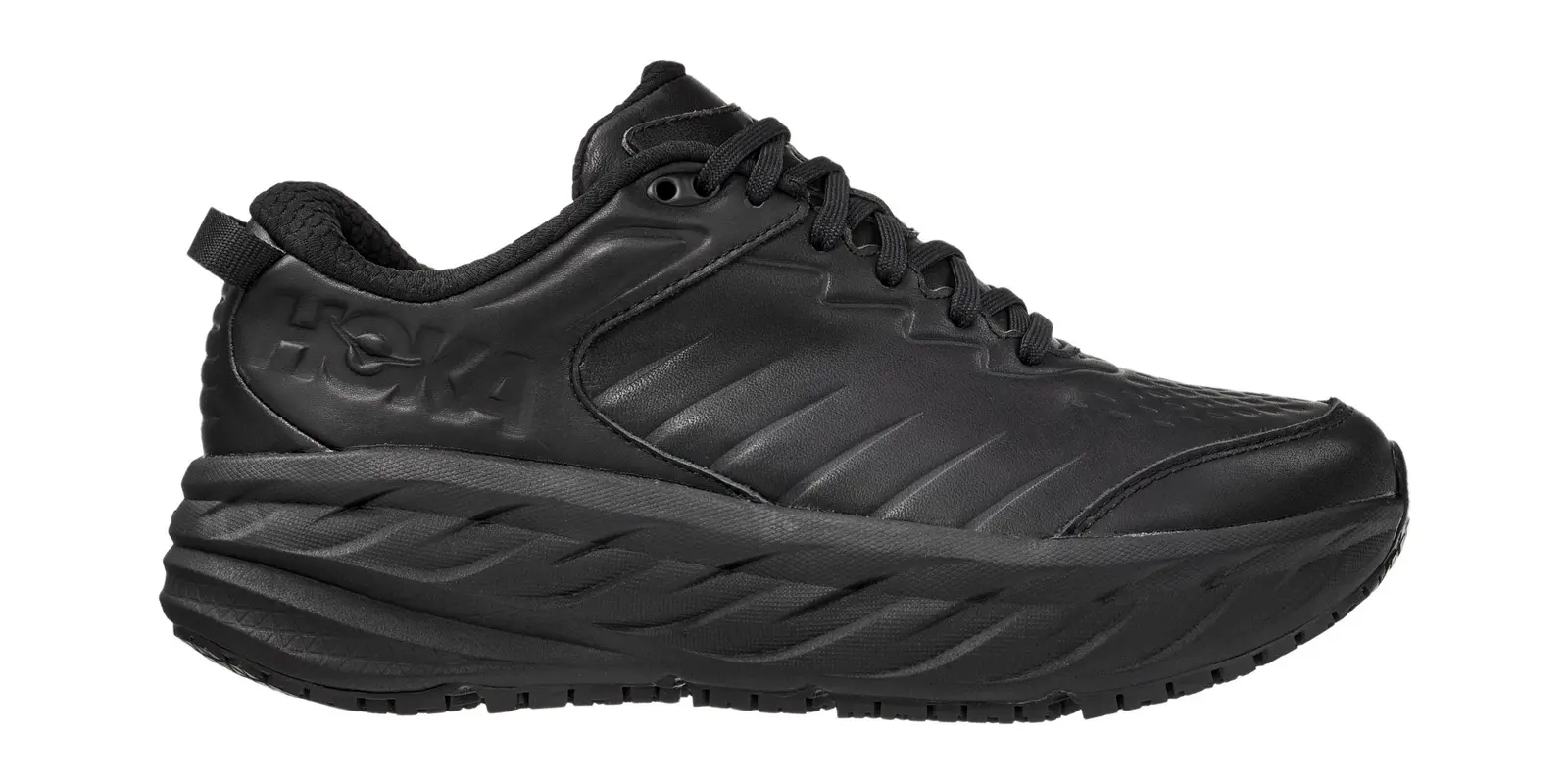 HOKA Bondi SR in Black / White