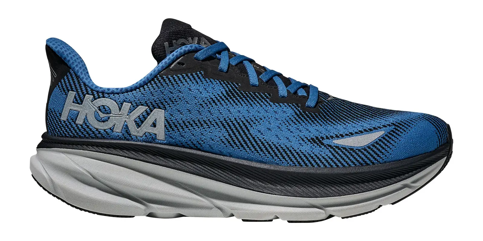 HOKA Clifton 9 in Black / Foggy Night