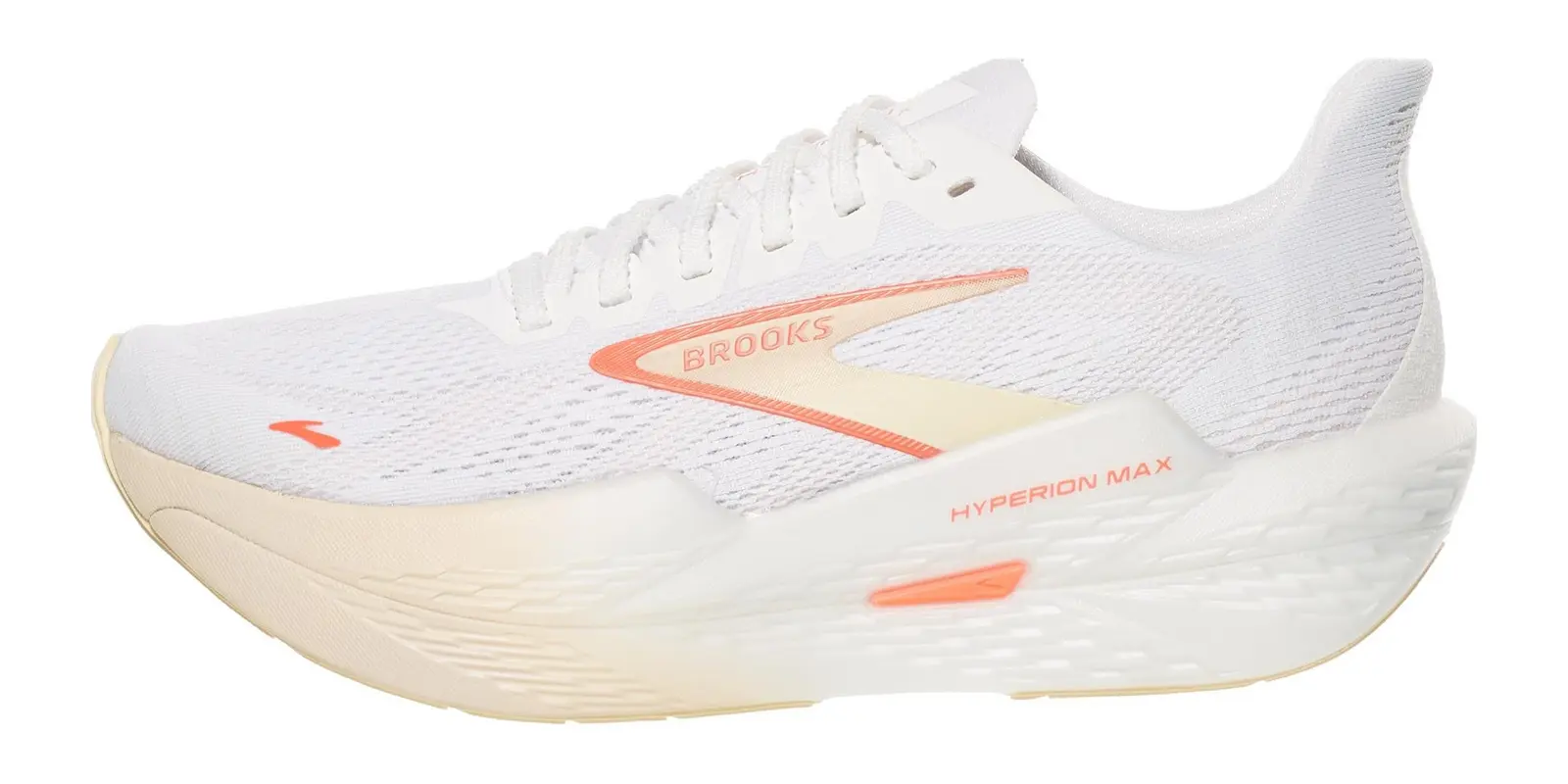 Brooks Hyperion Max 2 in White / Peach / Coral